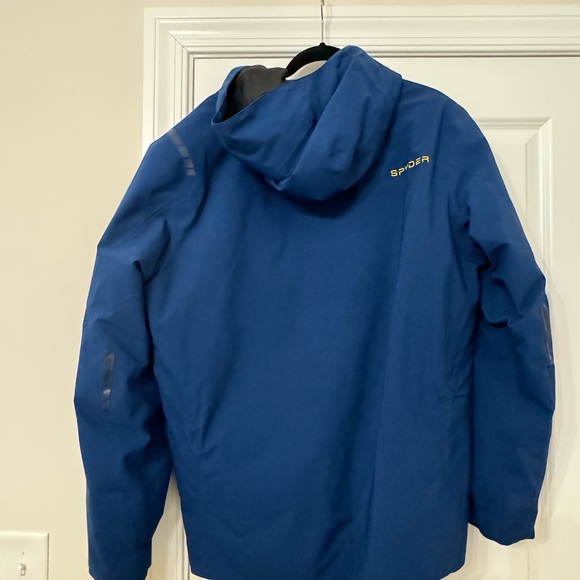 Spyder Men’s XL Leader insulated Jacket.  Like New.  Royal Blue with yellow - Picture 4 of 5